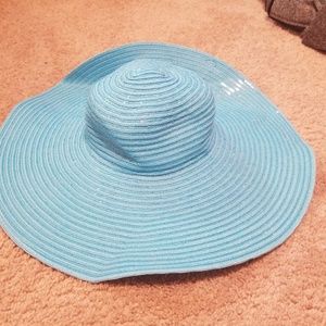 Blue glitter beach hat